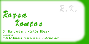 rozsa kontos business card